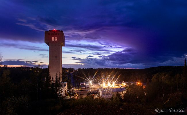 Pure Gold Mining Site at Night by Renee Bausch