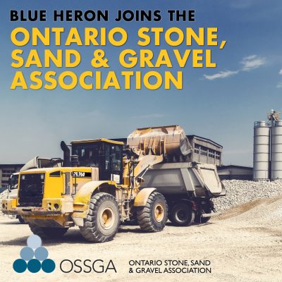 We joined the Ontario Stone, Sand and Gravel Association