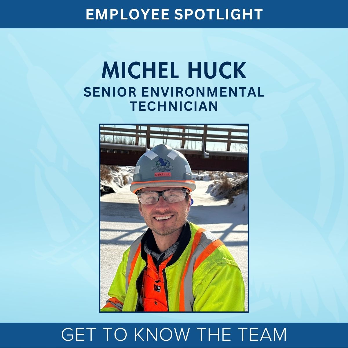 Michel Huck, Senior Environmental Technician Zoe Monet, Junior Biologist employee spotlight