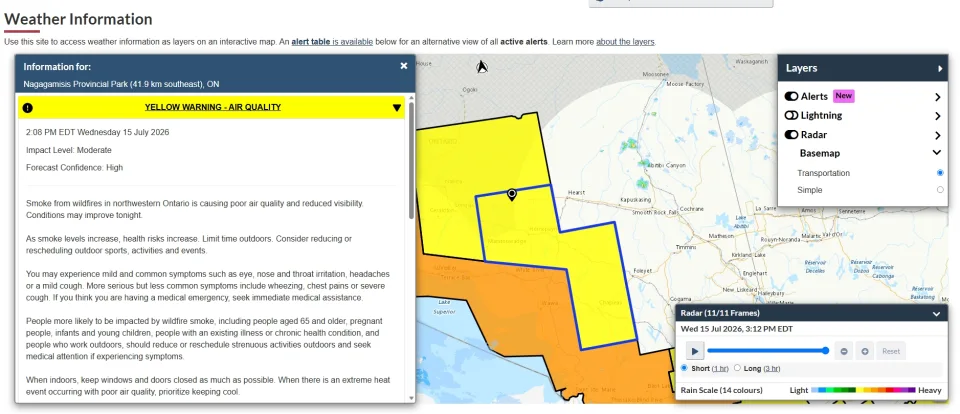 warning-forest-fire-smoke-02 Ontario Forest Fire Info Map Track active fires, forest fire danger ratings, and restricted fire zones.